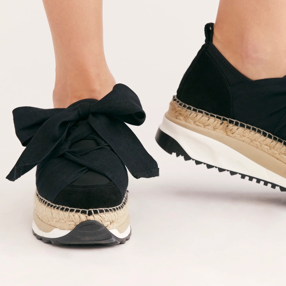 FREE PEOPLE Black Espadrille Sneakers